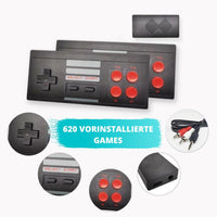 Mini-Spielkonsole mit 600 Retro-Games + 2 Bluetooth Controllern - Waagemann
