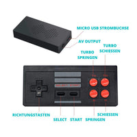 Mini-Spielkonsole mit 600 Retro-Games + 2 Bluetooth Controllern - Waagemann