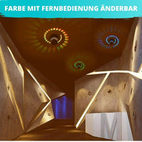 Moderne "Swirl" LED Lampe (8 Farben) Mit Fernbedienung - Waagemann