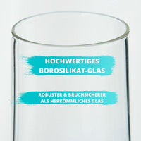 OSLO - Glas Wasserkaraffe 1l - Mit automatischem Verschluss & Ausgießer - Waagemann