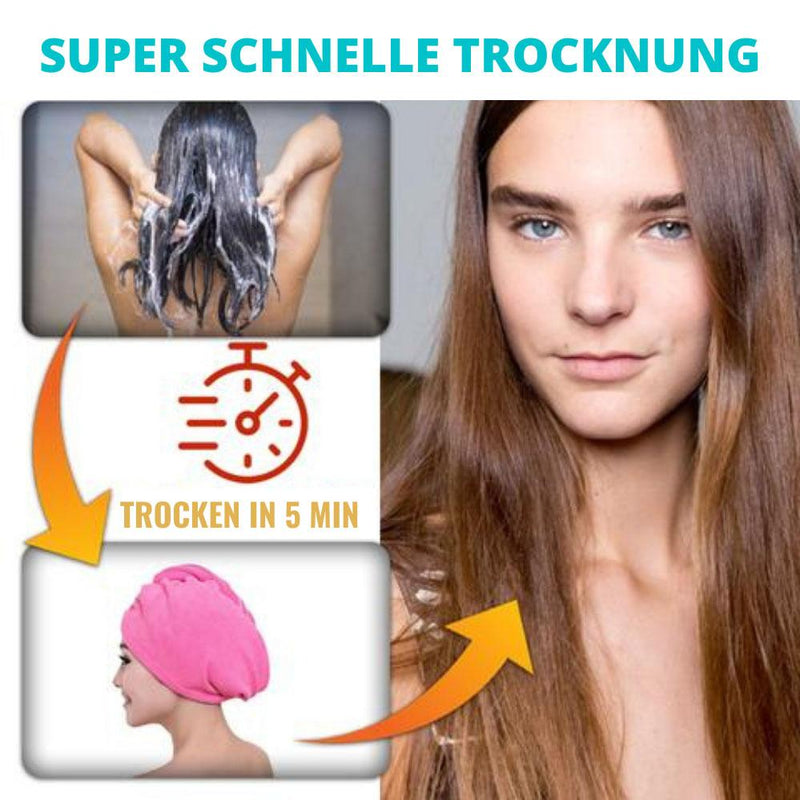 Lurrose Weihnachts-Geweih Haartuch – Schnelltrocknendes Microfaser-Handtuch, Als Duschhaube Oder Wickel, Weiches Coral Fleece