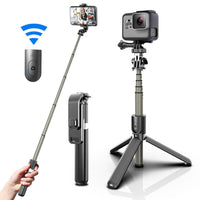 Selfie Stick mit LED Fotolicht & Bluetooth Fernbedienung - Waagemann