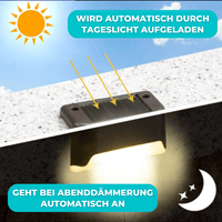 Solar Außenleuchten mit Dämmerungssensor (4er Set) - Waagemann