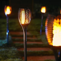 Solar Flammeneffekt Fackel-Leuchten 2er Set (mit Akku) - Waagemann