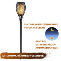 Solar Flammeneffekt Fackel-Leuchten 2er Set (mit Akku) - Waagemann