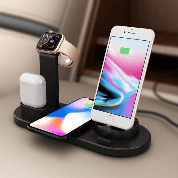 SuperCharge™ 4in1 Docking Schnell-Ladestation für iPhone, iWatch, iPad, Airpods & Android - Waagemann