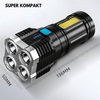 Superstarke 5 Modi USB AKKU Taschenlampe mit Arbeitslicht 2 - Waagemann