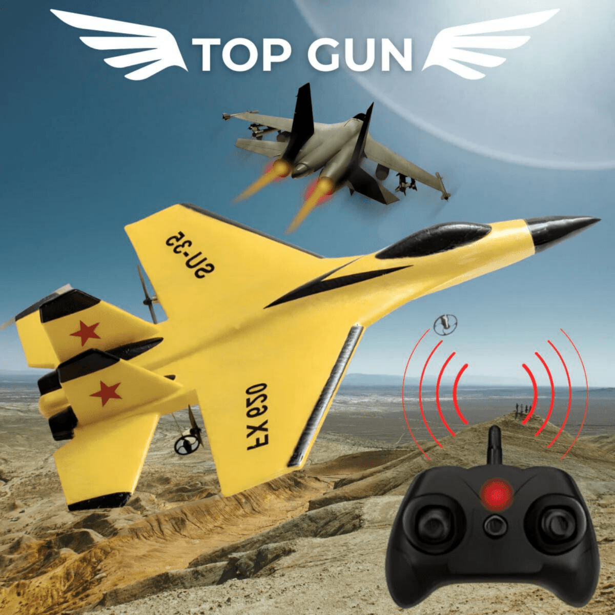 TOP GUN - RC Ferngesteuertes Unzerstörbares Jet Flugzeug - Waagemann