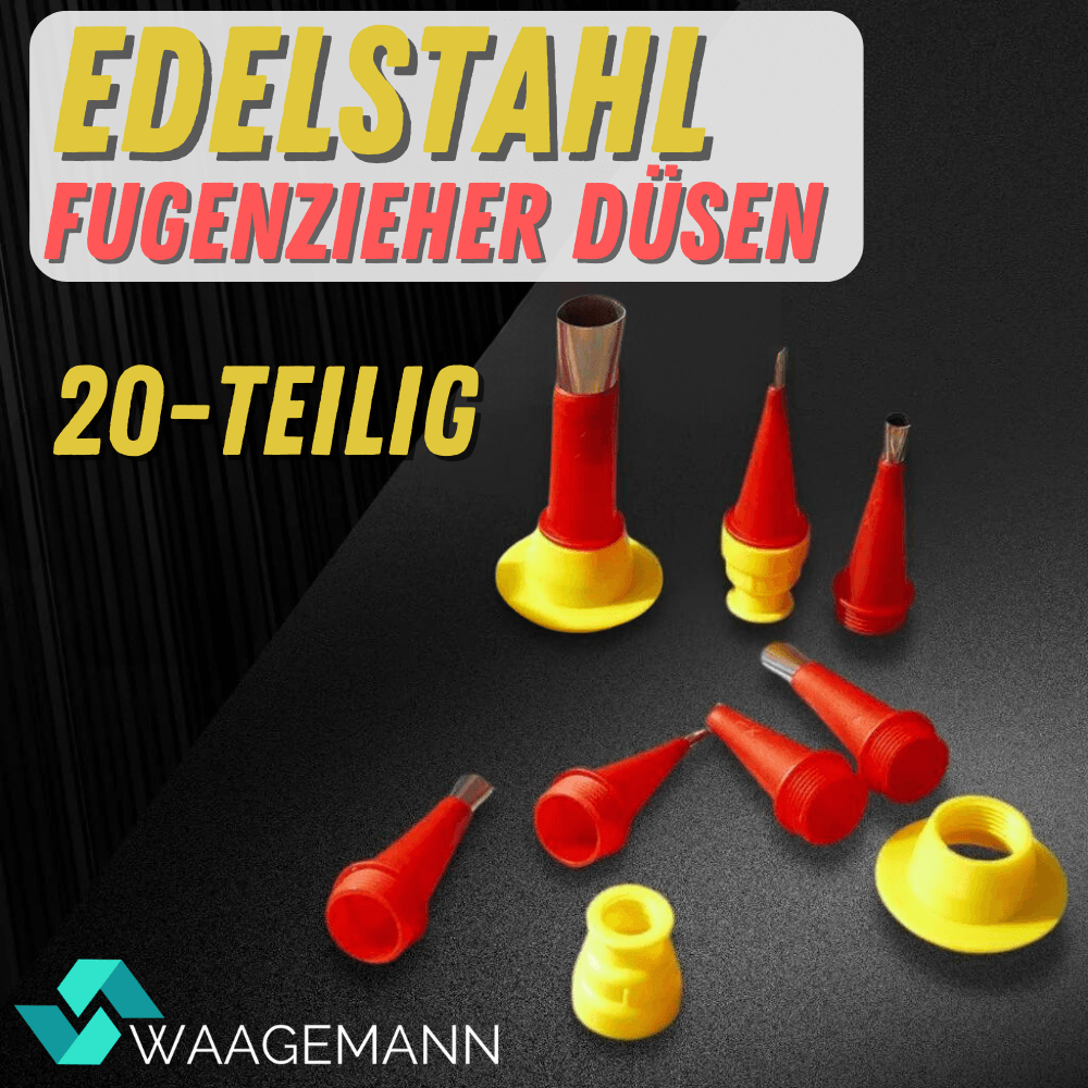WAAGEMANN 20-teiliges Edelstahl Fugenzieher-Düsen Set - Waagemann