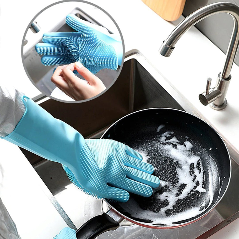 handschuhe für geschirr Waagemann HYPER Borsten Reinigungs-Handschuhe size:L fv:75 mm Delphin Neopren Angelhandschuhe –