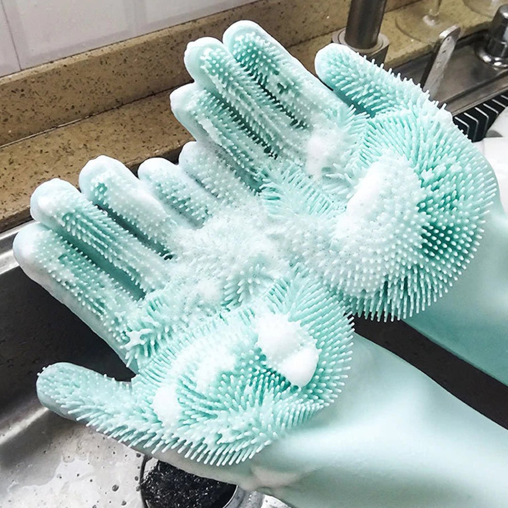 handschuhe zum geschirrspülen Waagemann HYPER Borsten Reinigungs-Handschuhe