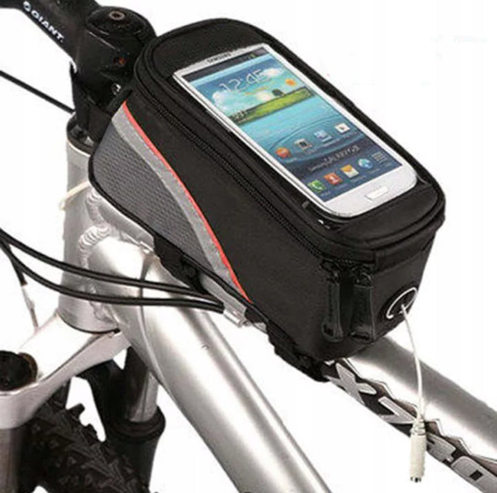 Wasserdichte Fahrradtasche mit Touchscreen-Handyhalterung (bis 6.3