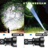 XtremeBeam - Superhelle Taktische Cree-LED Taschenlampe mit Akku + Ladekabel - Waagemann