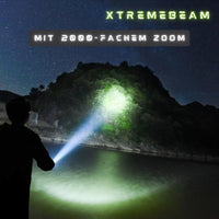 XtremeBeam - Superhelle Taktische Cree-LED Taschenlampe mit Akku + Ladekabel - Waagemann