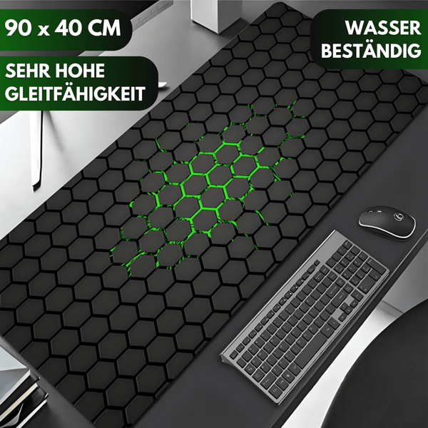 XXL Gaming Mauspad & Schreibtischunterlage 90x40 cm - Waagemann